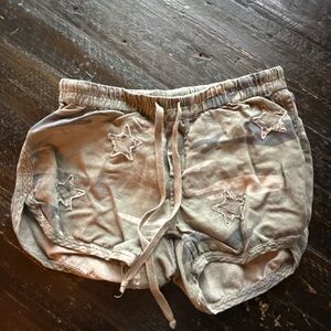 Rails Women's Star Applique Drawstring Shorts - Taupe/Olive